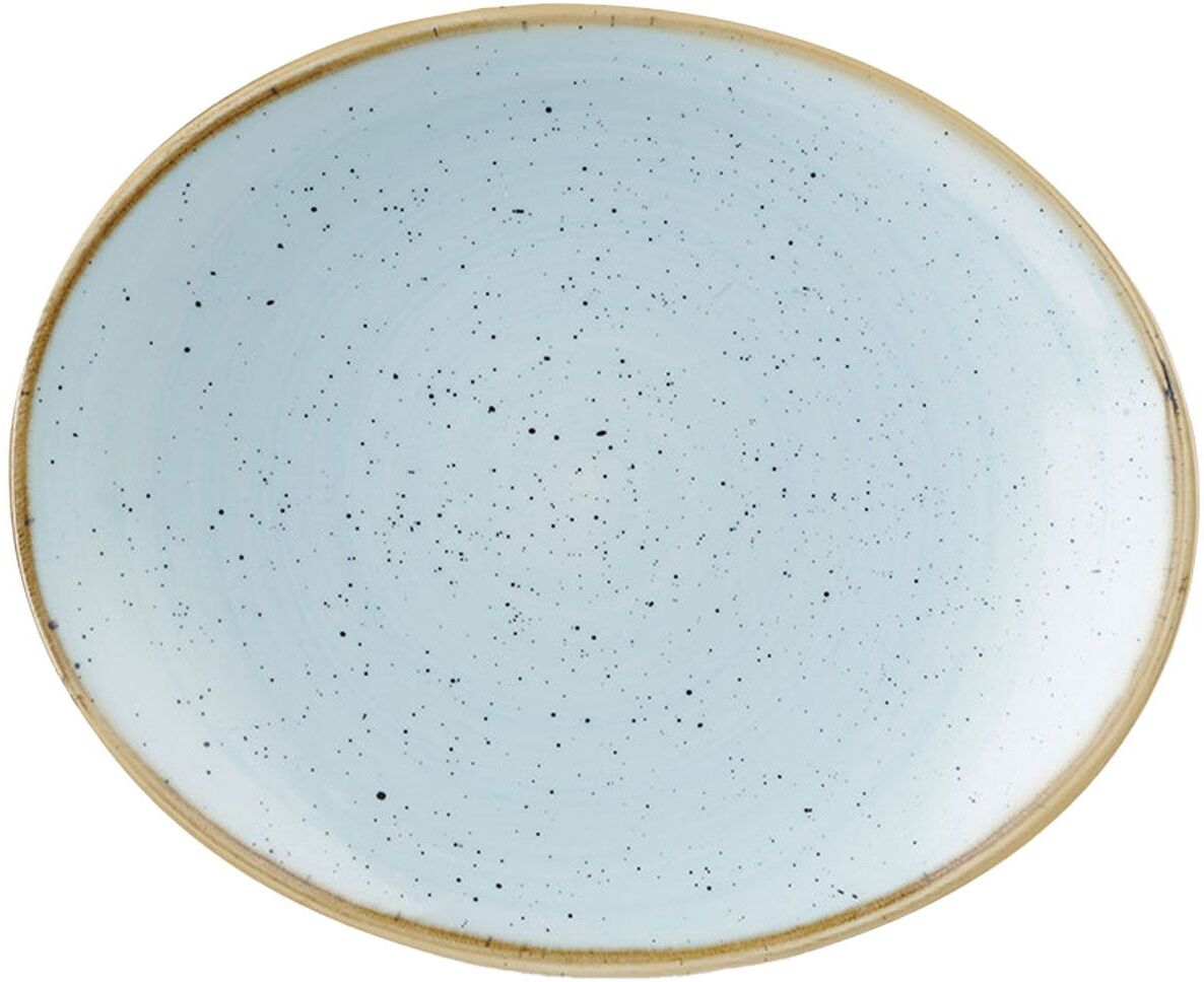 Churchill Piatto Piano Ovale 19,2 X 16 Cm Stonecast Duck Egg Blue