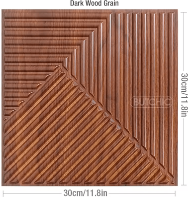 Inspire Curations Champagne Gold 3D Wood Grain Decorative Wall Panels c 168 wood (10pcs) 10 Piece