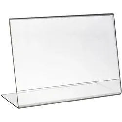HMF 46935 Acryl Tischaufsteller schräg, DIN A4 Querformat, Glasklar