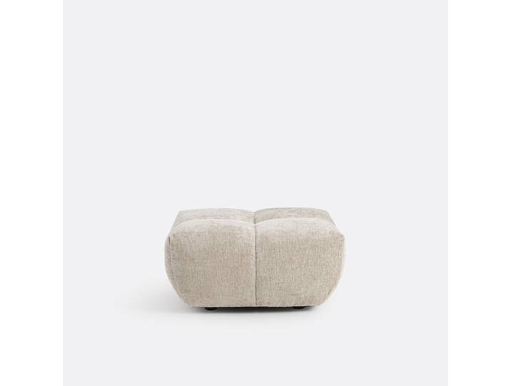 LA REDOUTE Pouf, velours épais, L83 cm, Nuria Marron Taupe