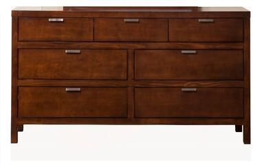 Benzara Sprucely Trimmed Select Solids & Veneer Dresser, Brown