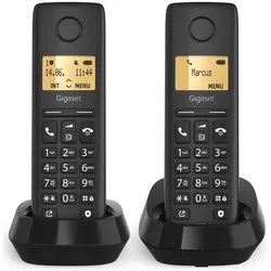 Gigaset Pure 100 Duo DECT Clip Eco sw, Telefon, Schwarz
