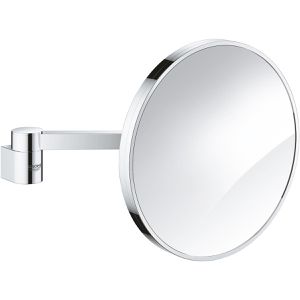 GROHE Kosmetikspiegel Selection 41077000, verchromt, 7-fach Vergrößerung, zur Wandmontage, Ø Spiegel 20 cm