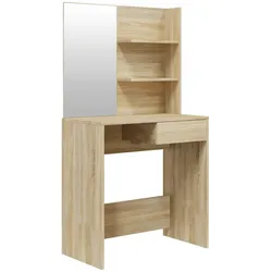 vidaXL Schminktisch mit Spiegel Sonoma-Eiche 74,5x40x141 cm