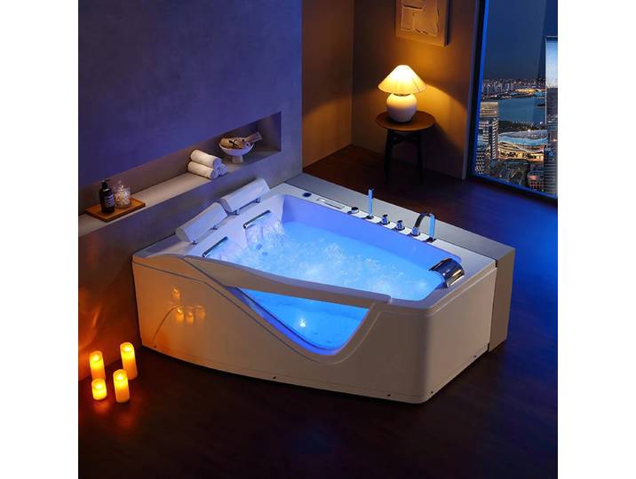 Baignoire Balnéo asymétrique D-Neptune 47 jets Whirlpool