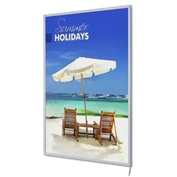 Showdown Displays LED-Leuchtrahmen »Economy« A0 silber silber, 85.6x120.6x1.9 cm