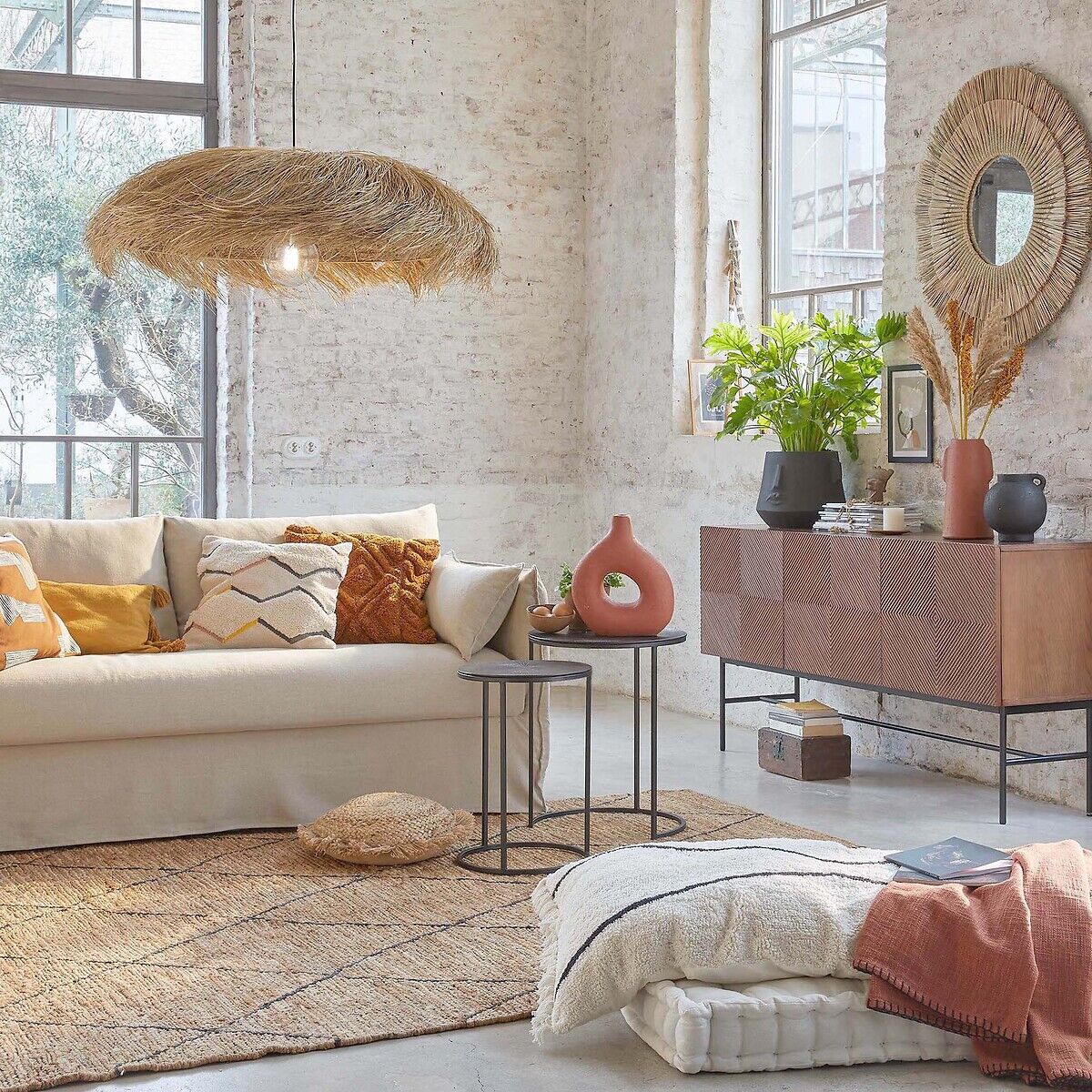 LA REDOUTE INTERIEURS Suspension fibres de panama Ø80 cm, Samaï