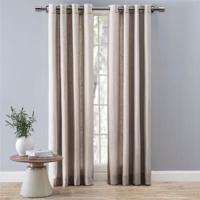 Ricardo New Castle Gorgeous Slubbed Linen Lined Grommet Curtain Panel