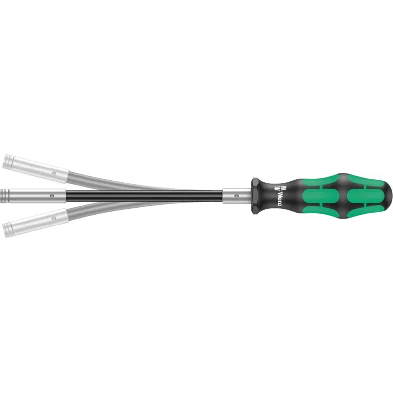 Wera 393 S Bits-Handhalter extra slim, mit flexiblem Schaft (schwarz/grün)