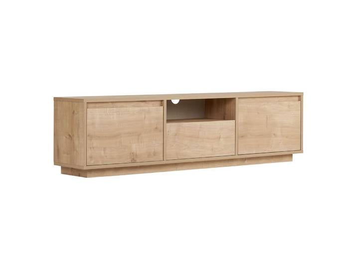 Meuble tv bois mélaminé chêne brun
