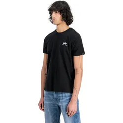 Alpha Industries Herren Rundhals T-Shirt BACKPRINT - Regular Fit - 128507-03 Black - XL