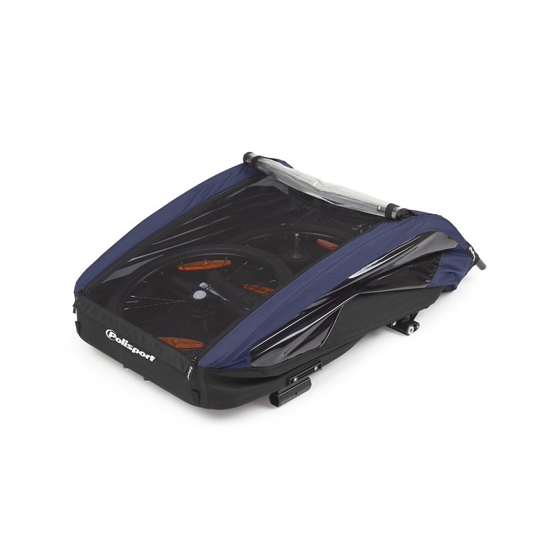 POLISPORT Child Trailer Without Strolling Kit Grey/Blue