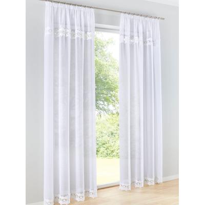Gardine HEINE HOME Gr. 3, weiß, B:130cm H:225cm, Polyester, Gardinen, Gardine
