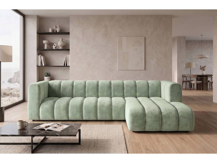 Kaiser Möbel Ecksofa Modulares GRAND L 318 im Velvet-Stoff Riviera, Ecksofa, modulares Ecksofa, großzügige Relaxzone