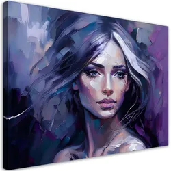WANDBILD frau glamour violett
