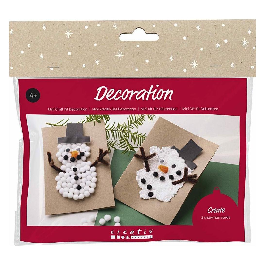 Creativ Company Bastelset Weihnachtskarten mit Schneemann (977746)