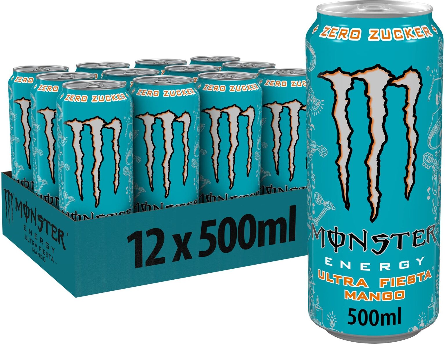 Monster Energy Ultra Fiesta - Pantfri - 12 X 0,5 L