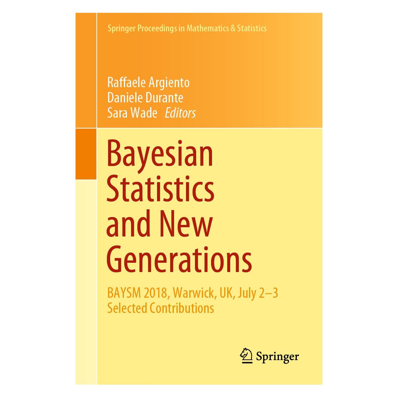 Springer Bayesian Statistics and New Generations (Englisch, Hardcover, Daniele Durante, Raffaele Argiento, Sara Wade) (9783030306106)