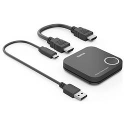 Hama Wireless-Display-Adapter, HDMI™, Full-HD 1080p, inkl. Kabel Drahtloses Full HD Präsentationssystem 30 m 1920 x 1080 Pixel 00200358