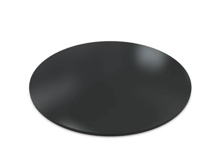 AUPROTEC Tischplatte rund Ø 1600 mm - 25 mm stark, Kratzfest & pflegeleicht I ideal für Esstisch, Couchtisch & Wohnbereich I vielseitig einsetzbar I Schwarz mit ABS Kante