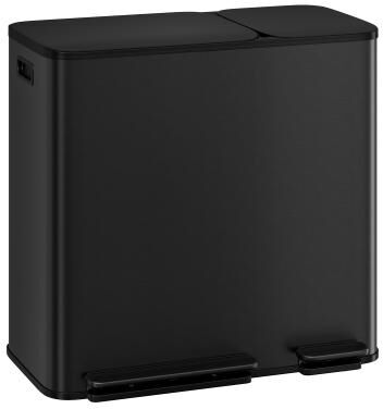 Garvee 13.2 + 5.2 gal Step-on Dual Kitchen Trash Can, Garbage and Recycling Bin