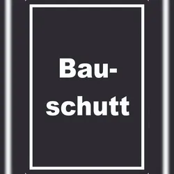 HB-Druck Bauschutt Mülltrennung Aufkleber mit Text A0 (841x1189mm)