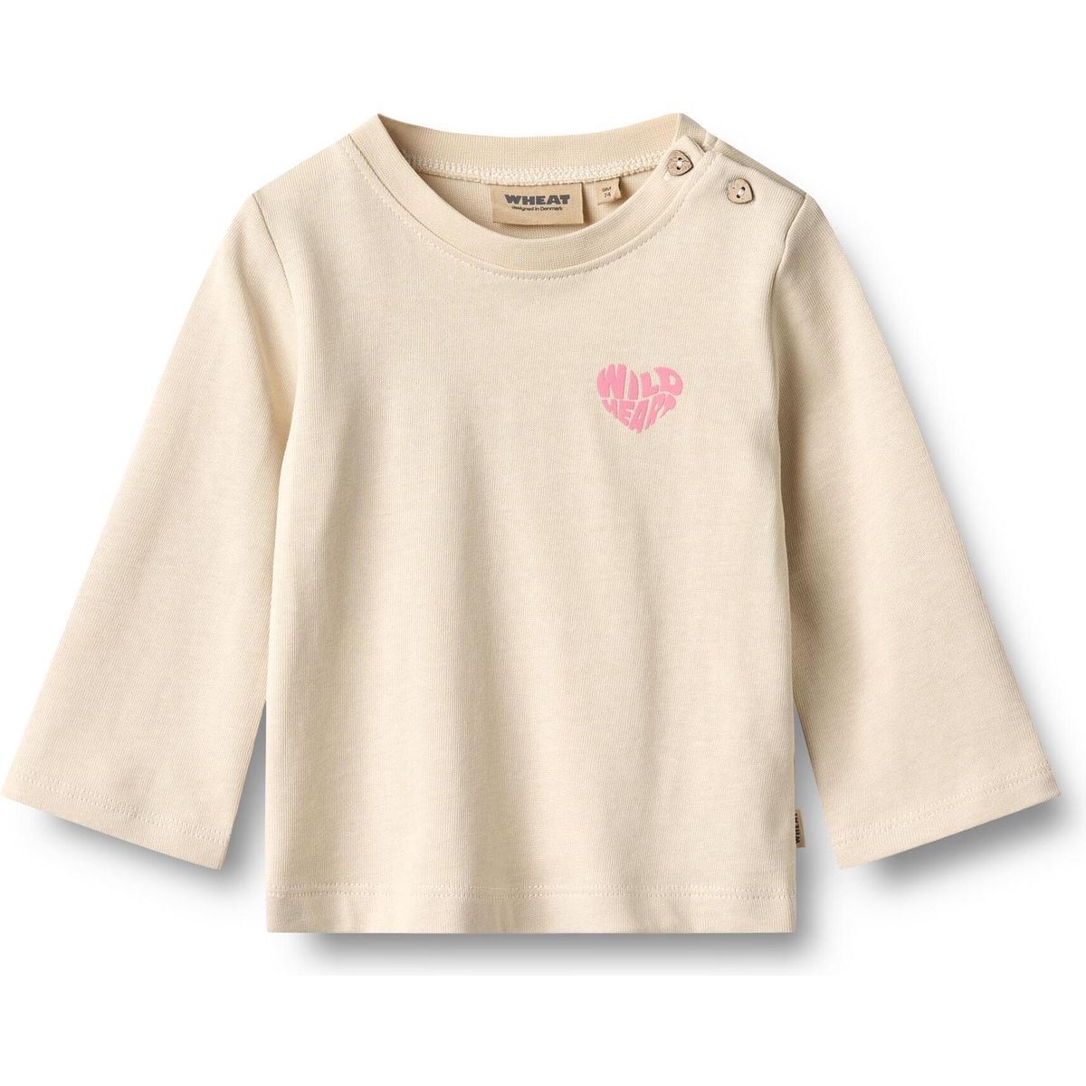 Wheat T-shirt Long Sleeve Sina offwhite (3191) 68 4183-014-GOTS-3191-68/6m