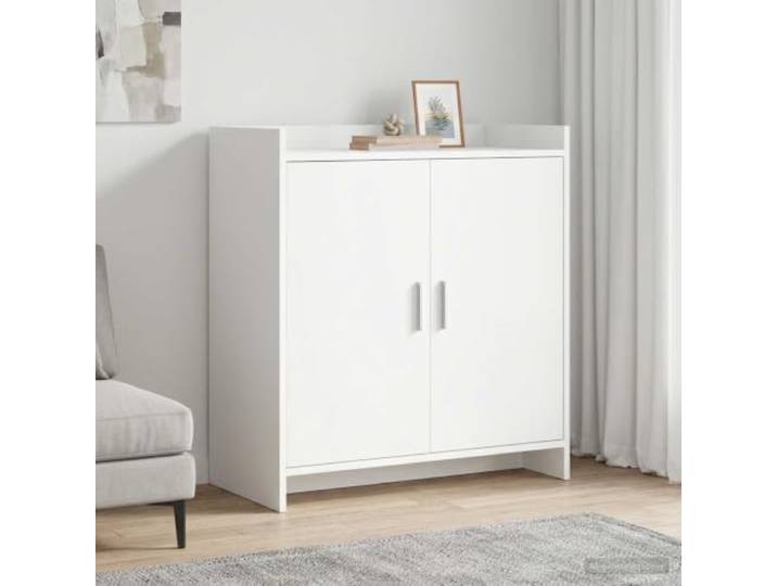 LPERTGFHU Sideboard Kommode Holzwerkstoff, Anrichte mit 2 Türen, 3 Fächer Robustes Design, Metallgriffe, Viel Stauraum, Kompakt für Flur & Wohnzimmer