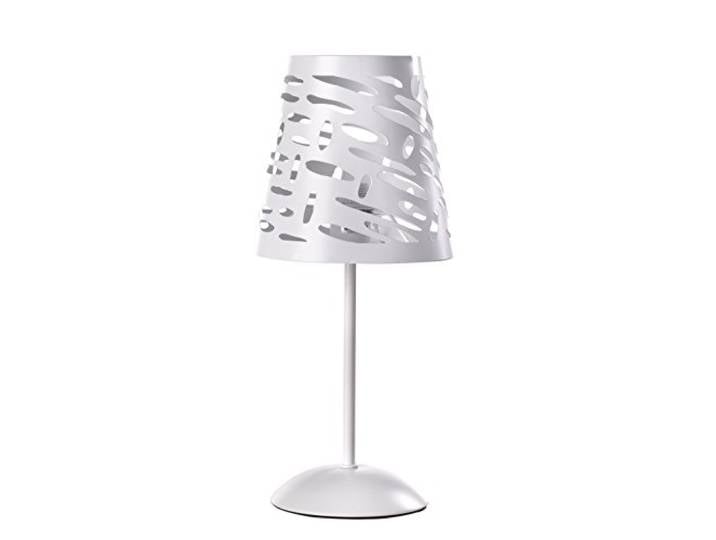 ONLI - Lampe à Chevet Ricky en Métal Blanc avec Décoration Découpée au Laser