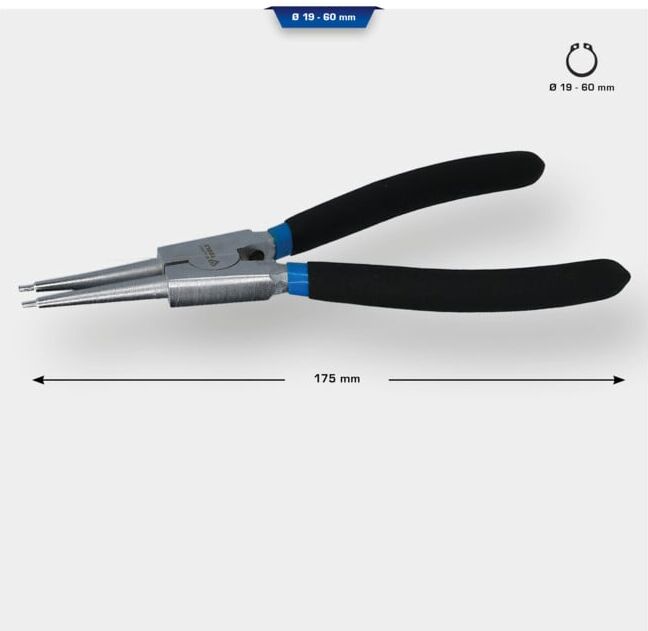 Brilliant Tools Pince à circlips extérieurs droite, 175 mm (BT067001)