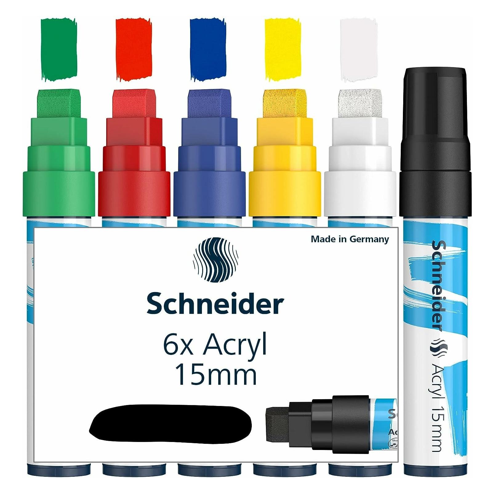 Schneider 6 Paint-It 330 V1 Acrylstifte farbsortiert 15,0 mm (6x) (120396)