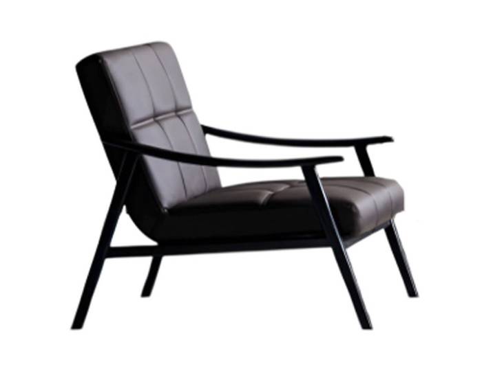 JVmoebel Sessel Schwarzer Ledersessel mit exklusivem Polsterdesign (1-St)