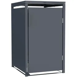 Mülltonnenbox Anthrazit für 1 Mülltonne 120L 240L 68x80x116cm Pedal Softclose