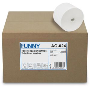 Funny Toilettenpapier AG-024, 2-lagig, Tissue, kernlos, 900 Blatt, 36 Rollen