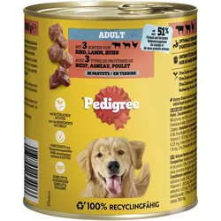 Pedigree Adult 3 Sorten Fleisch 12x800 g