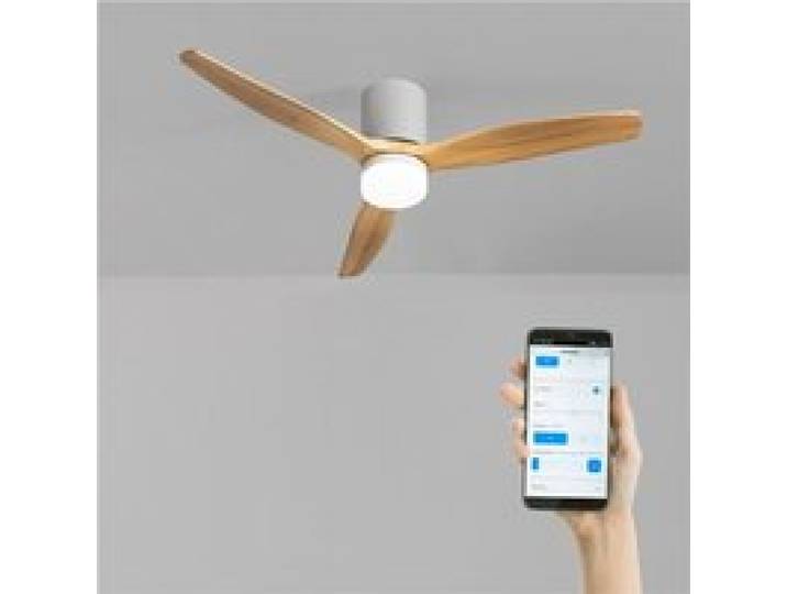 Ventilateur de plafond - Create - WIND CALM CONCRETE - Silencieux - Ø132cm - Bois - LED