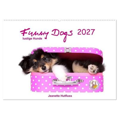 Funny Dogs (Wandkalender 2027 DIN A2 quer), CALVENDO Monatskalender