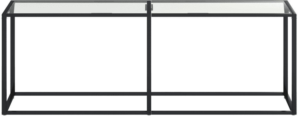 Ebern Designs Hefling Glass Top Console Table Transparent 75.5 H x 200 W x 35 D cm
