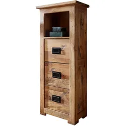 3S Frankenmöbel »Cosma« Massivholz Badezimmer-Standregal niedrig BA-0480 / 50x120x30 cm