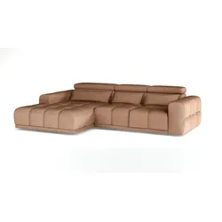 Ecksofa Panama Stoff Mink