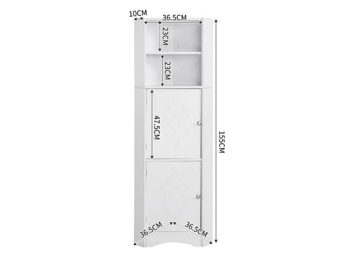 Feuille épaissie Armoire de salle de bain Design neuf de haute qualité meubles de salle de bain armoire d'angle avec deux compar