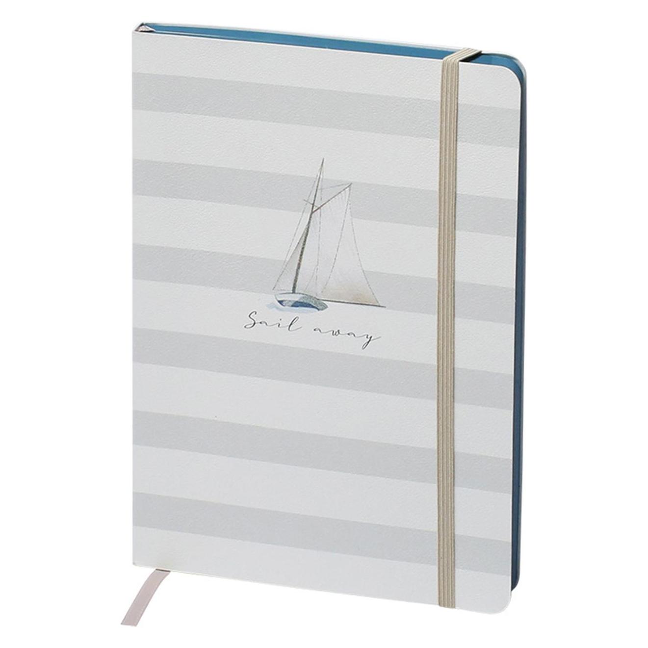 Rössler Notizbuch mit Gummizug Meer Liebe Segelboot 153x202mm 256 Seiten Softcover (Liniert, Weicher Einband) (65855062)