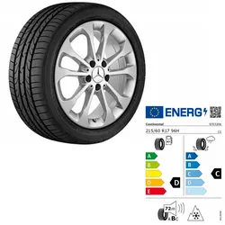 215/60 R17 96H Mercedes-Benz GLA X156 Winterkomplettrad-Satz 5-Doppelspeichen-Ra
