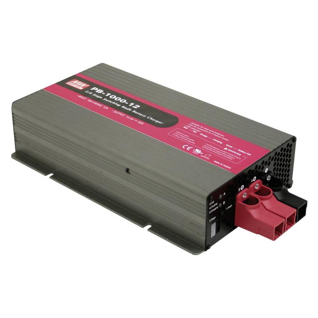MeanWell Bleiakku-Ladegerät PB-Akkulader 14.4V 60A 12 V Ladestrom max. 60 A (PB-1000-12)