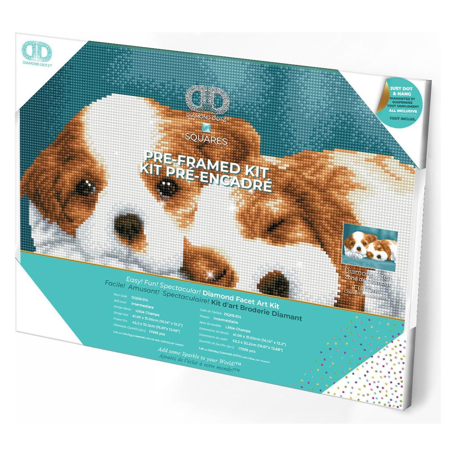Diamond Dotz Diamant Stickerei Diamant Dotz Diamant Mosaik Little Champs Zwei Welpen 43x33cm DQK8014 (018-DQK8014)
