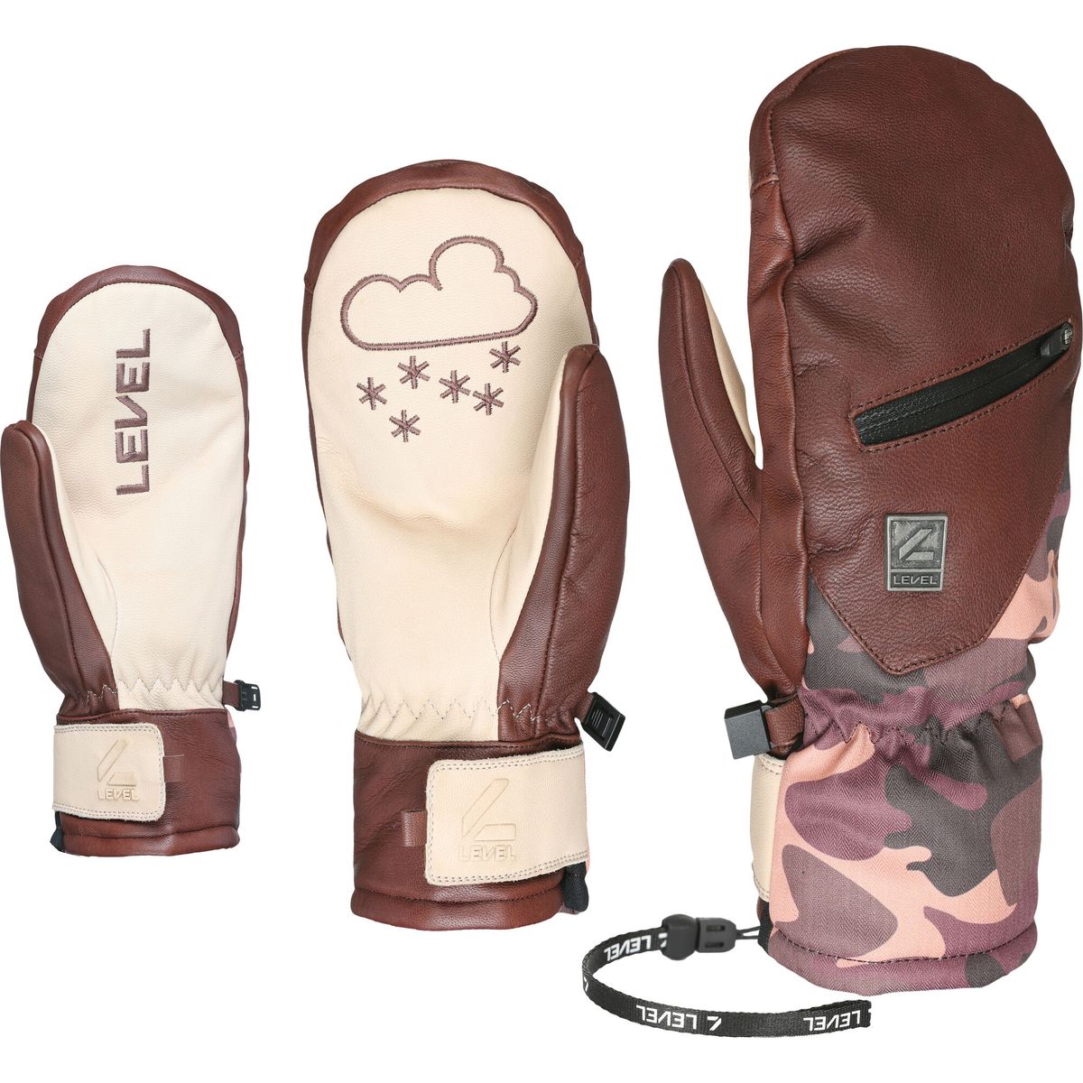 Level Pulsar Mitten brown (10) XS 2327UM-10-XS