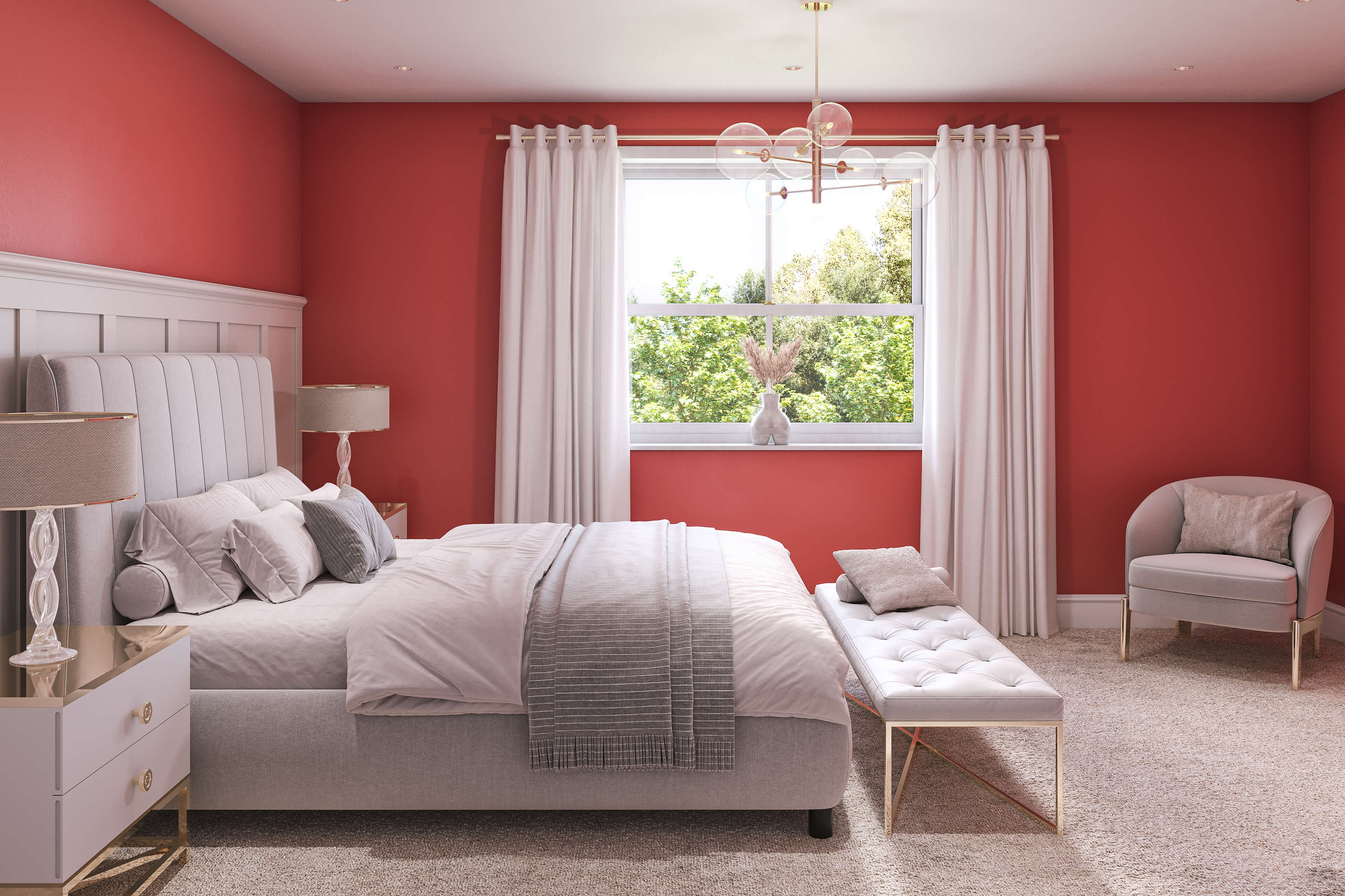 Hemway Wall Paint   Ruby Red   Matt Emulsion Interior   Acrylic   Latex - Ruby Red - 2.5L
