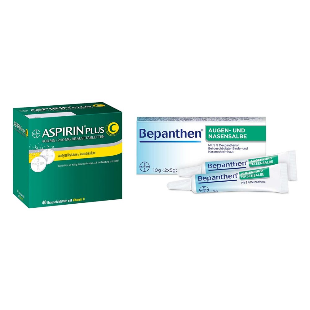 Bayer Vital GmbH Set bei ersten Erkältungsanzeichen: Aspirin Plus C + Bepanthen 08102011
