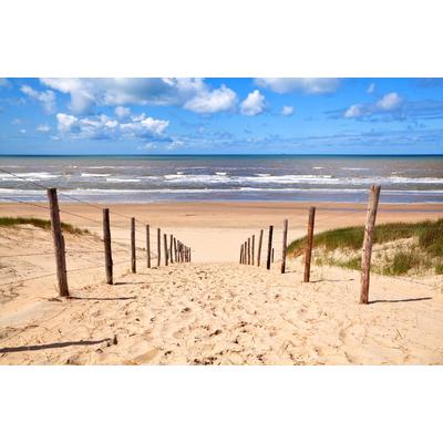 Fototapete PAPERMOON "DÜNEN-NATUR LANDSCHAFT STRAND MEER SEE KÜSTE OZEAN XXL", bunt, B:5m L:2,8m, Vlies, Tapeten