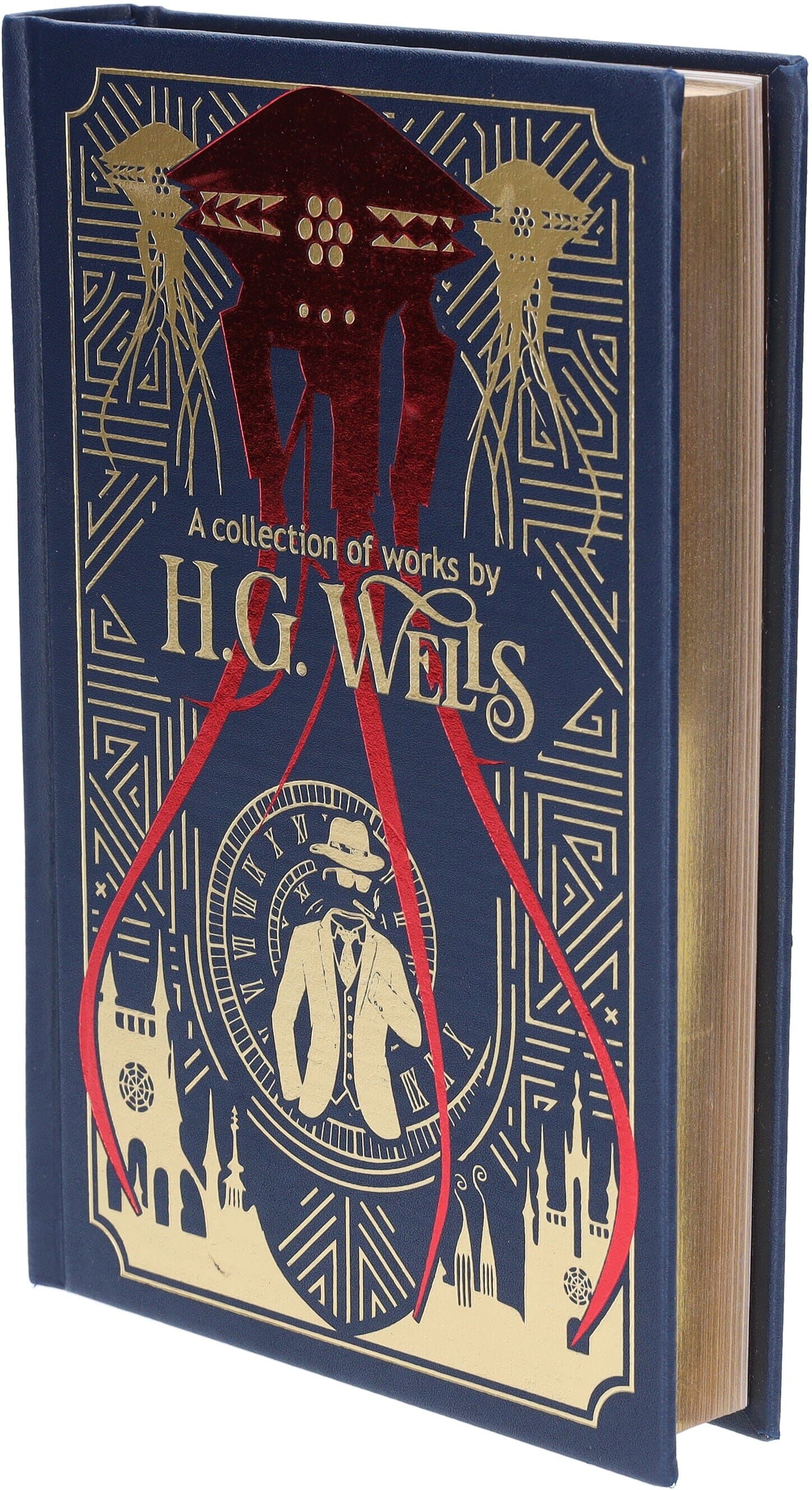 A Collection Of Works by H.G. Wells - Fiction - Leather Bound Hardback Wilco Books